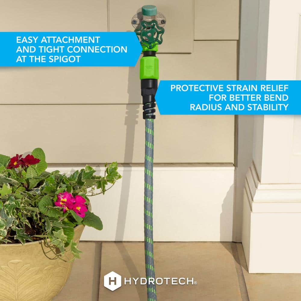 50 ft. Green and Gray Expandable Burst Proof Garden Hose with Brass Valve