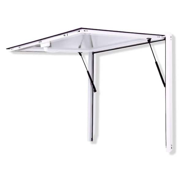 60 in. x 42 in. Elite Aluminum Awning Pop Up Window in White with No Sill