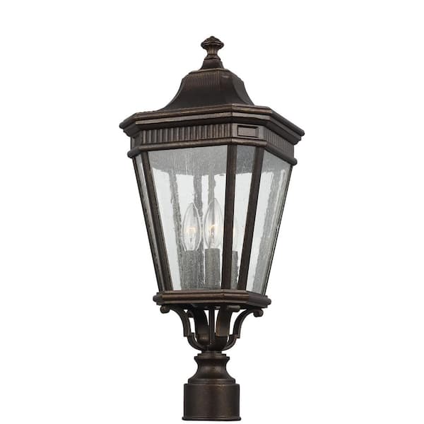 Generation Lighting Cotswold Lane 3-Light Outdoor Grecian Bronze Lamp Post Light