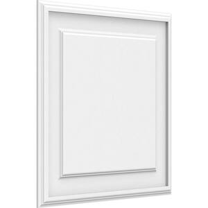 5/8 in. x 20 in. x 20 in. Legacy Raised Panel White PVC Decorative Wall Panel