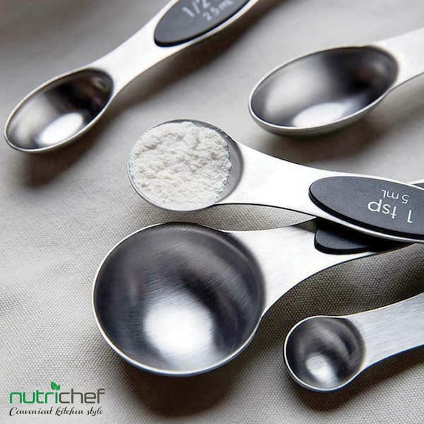 Nutrichef NCMMS8 6-Piece Magnetic Measuring Spoon Set