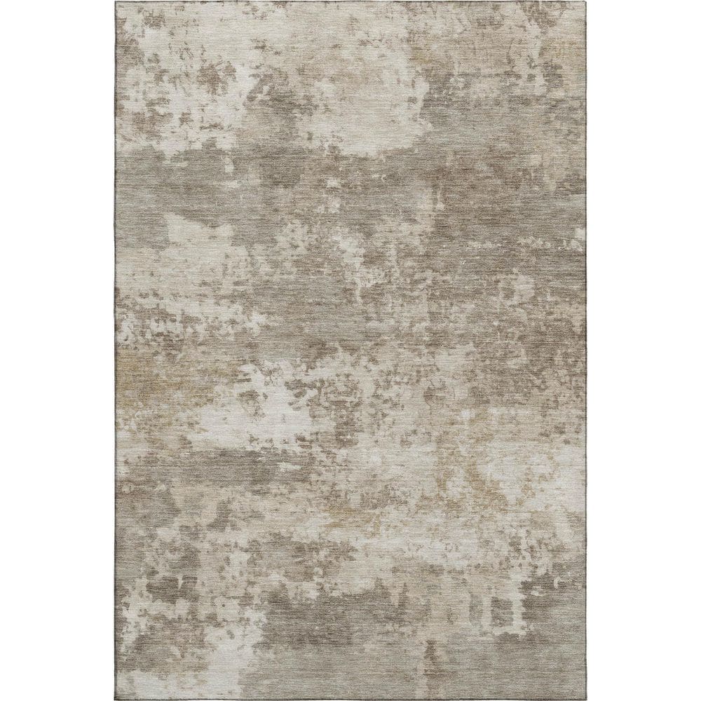 Mayfield Premium Machine Washable Abstract AMF2366 Taupe 3 ft. x 5 ft. Area Rug price history on PriceWatchPro
