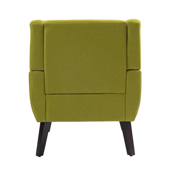 Uixe Green Linen Upholstery Arm Chair (Set of 1) IDF-SF0003-GN