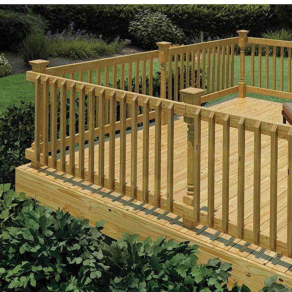 4 in. x 4 in. x 4-1/2 ft. Pine Pressure-Treated Finial-Ready Deck Wood Post