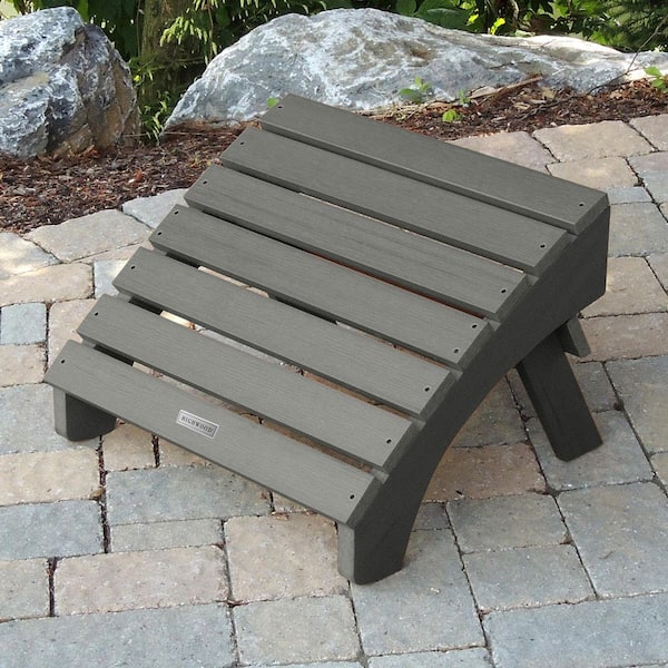 Adirondack Coastal Teak Recycled Plastic Outdoor Folding Ottoman
