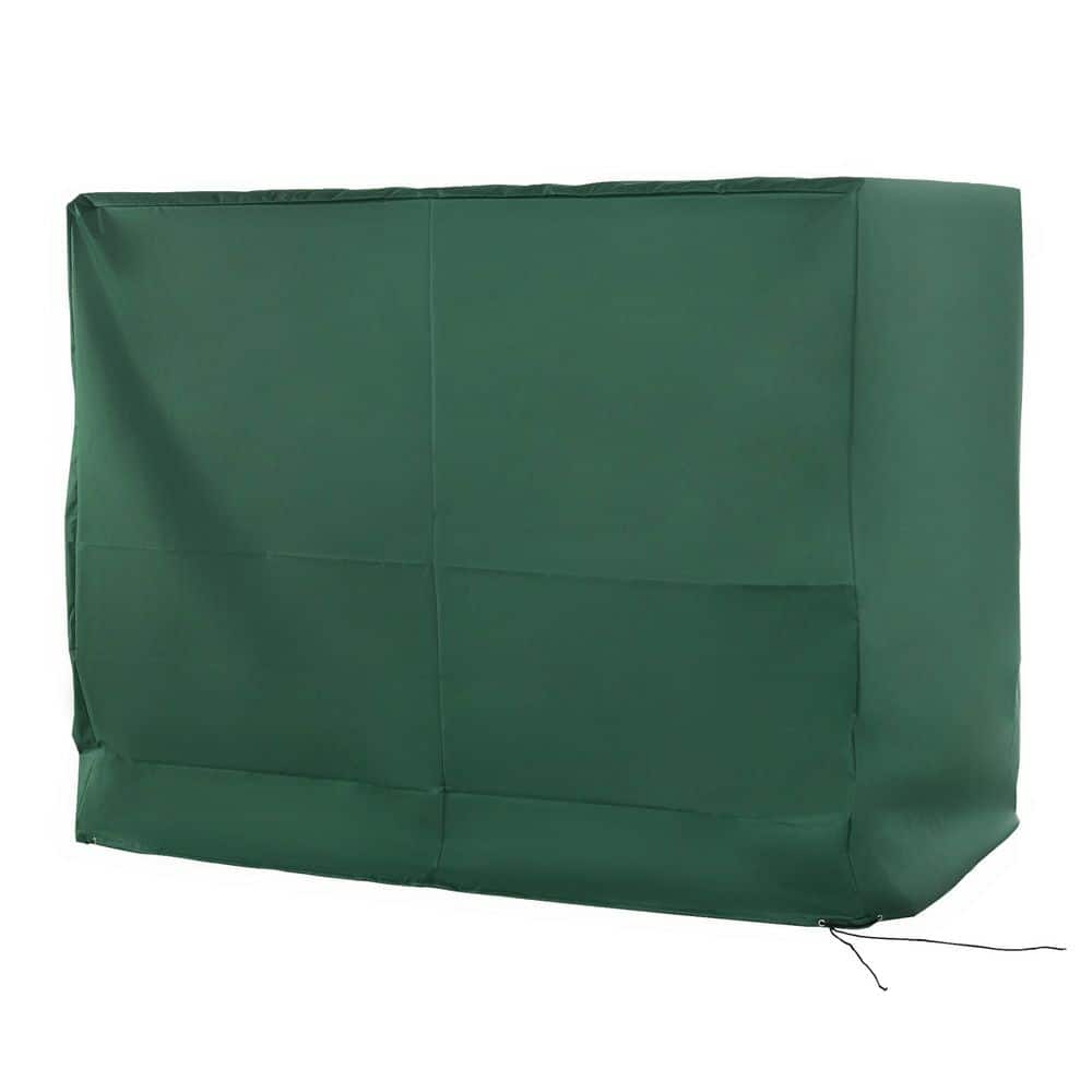 94.5 L x 52.25 W Dark Green 3-Seater Patio Swing Cover Outdoor Chair C