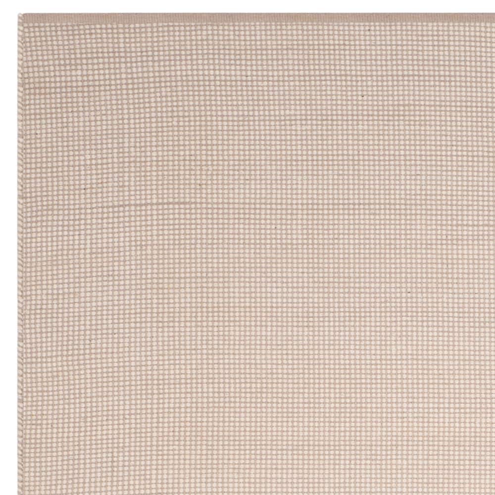Ivory and Grey Handwoven Cotton 8' x 10' Area Rug