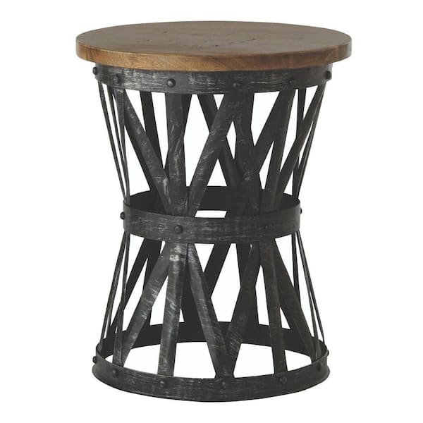 Home Decorators Collection Jake Antique Natural Side Table