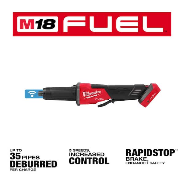 M18 FUEL 18V Lith-Ion Brushless Cordless 2-3 in. Variable Speed Die Grinder Paddle Switch and Variable Speed Grinder