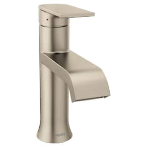 Genta LX Single-Handle Single Hole Bathroom Faucet with Drain Assembly in Brushed Nickel