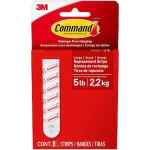 Command 20 Lb XL Heavyweight Picture Hanging Strips, White, Damage Free  Decorating, 4 Pair 17217-ES - The Home Depot