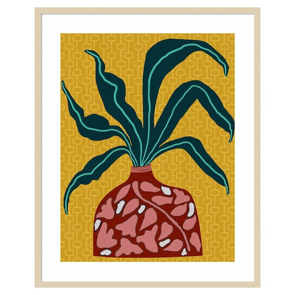 Amanti Art Snappy Botanical III by Regina Moore 33 in. W x 41 in. H. Wood Framed Wall Art Print Framed in Brown