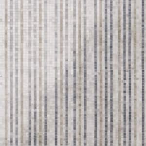Minute Cloud Gray 12 in. x 12 in. Polished Marble Floor and Wall Mosaic Tile (1 sq. ft./Each)