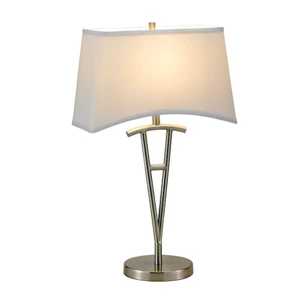 Adesso Taylor 28 in. Satin Steel Table Lamp