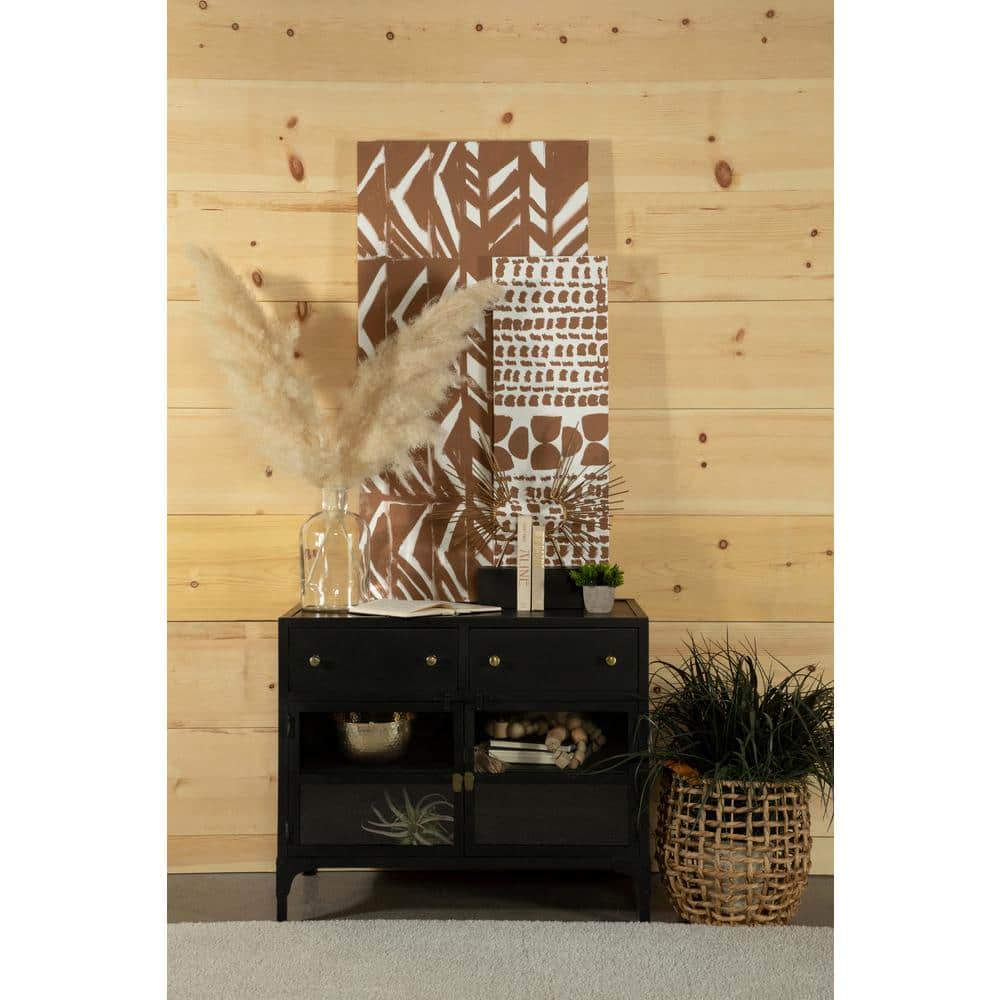 Black Metal Office Cabinet with Adjustable Shelving and Glass Doors