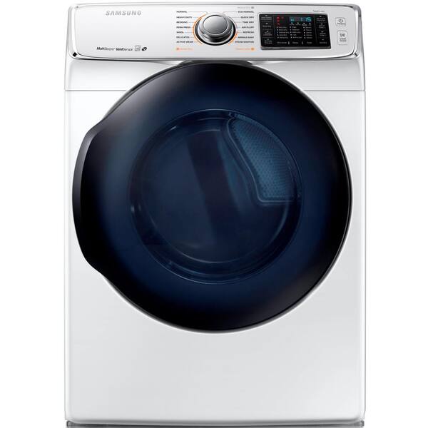 Samsung 7.5 cu. ft. Gas Dryer with Steam in White, ENERGY STAR