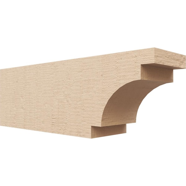 Ekena Millwork 6-in. x 8-in. x 24-in. Mediterranean Woodgrain, Primed Tan Timberthane Polyurethane Rafter Tail Brace
