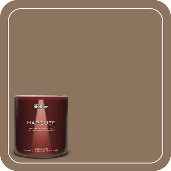 BEHR MARQUEE 1 qt. #N260-6 Outdoor Cafe One-Coat Hide Matte Interior Paint & Primer