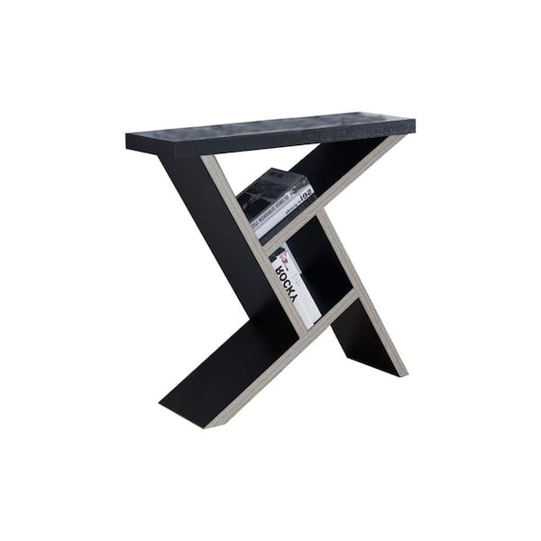 Benjara 36 in. Brown Standard Rectangle Wood Console Table with Shelf