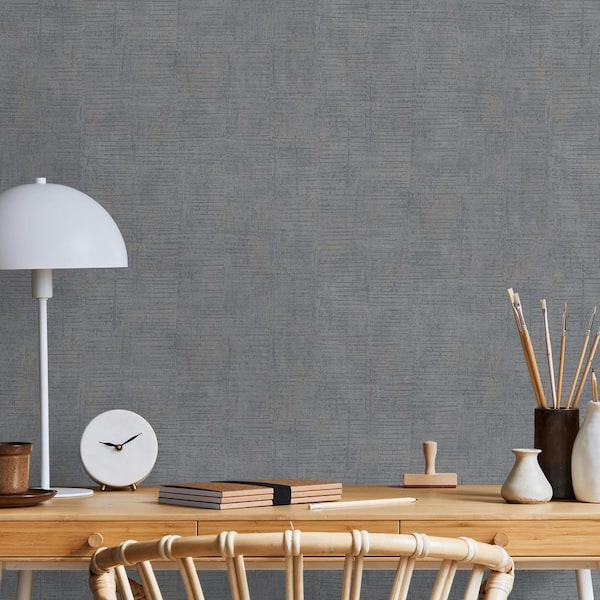 Makoba Horizontal Texture Dark Gray Wallpaper
