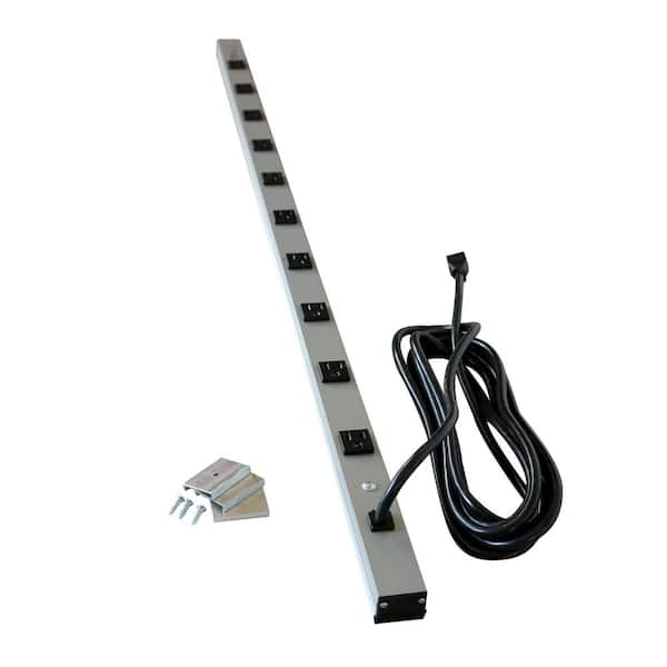 Legrand Wiremold CabinetMATE 10-Outlet 15 Amp Power Strip, 15 ft. Cord