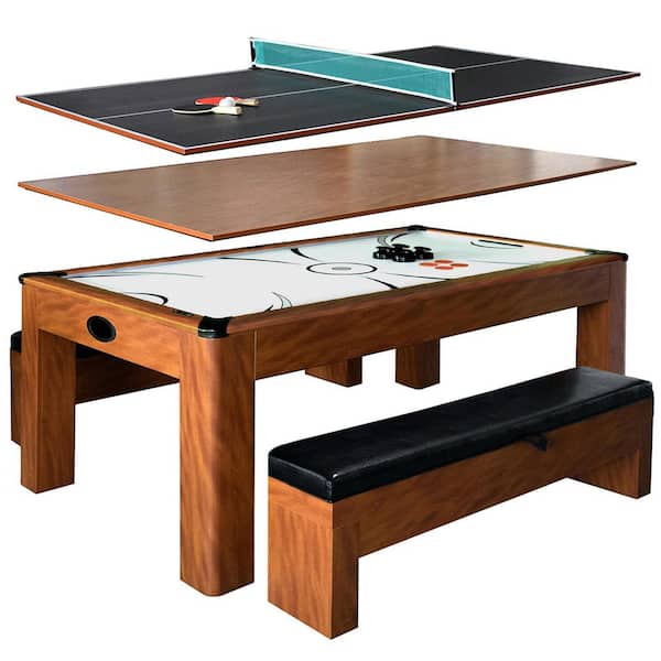 Hathaway Sherwood 7 ft. Air Hockey Table with Benches