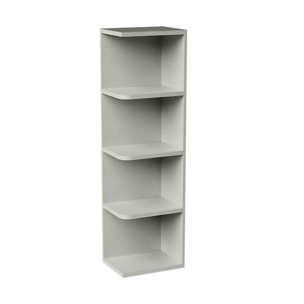 9 in. W x 12 in. D x 42 in. H Ready to Assemble Double Shaker Wall Ending Shelf Kitchen Cabinet in Laguna Grey