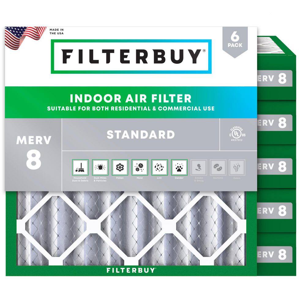 10 in. x 10 in. x 4 in. MERV 8 (FPR 5) Dust Defense Pleated HVAC AC Furnace Air Filters Replacement (6-Pack) price history on PriceWatchPro