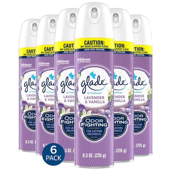 Glade 8.3 oz. Lavender and Vanilla Room Air Freshener Spray (6 Pack) 346572  - The Home Depot