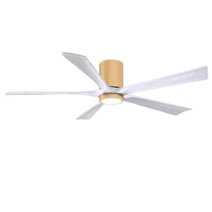 Irene-5HLK 60 in. Integrated LED Indoor/Outdoor Brown Ceiling Fan with Remote and Wall Control Included