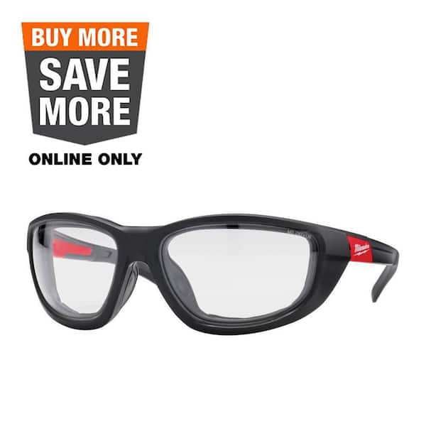 Performance Safety Glasses with Clear Fog-Free Lenses and Gasket