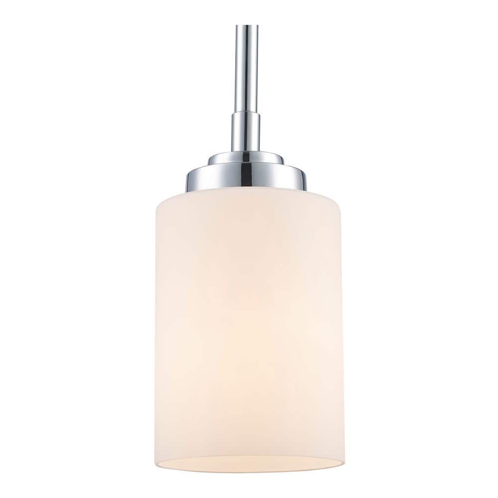 Mod Pod Mini Pendant Light in Polished Chrome with Frosted Glass Shade