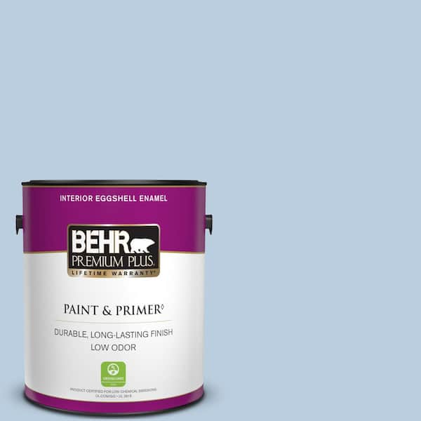 BEHR PREMIUM PLUS 1 gal. #M530-2 Skys the Limit Eggshell Enamel Low Odor Interior Paint & Primer