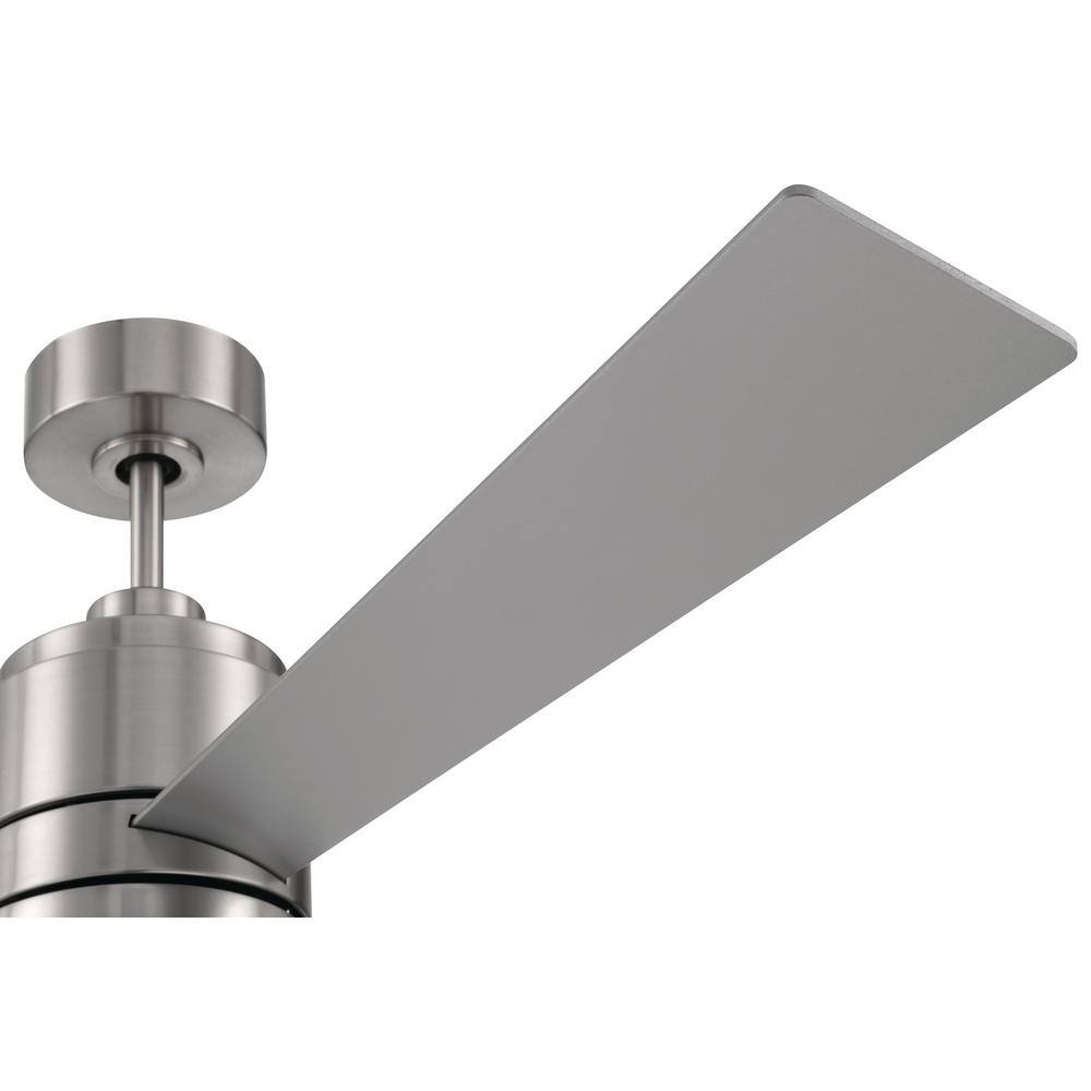 52" Brushed Nickel Ceiling Fan with LED Light and 3 Blades