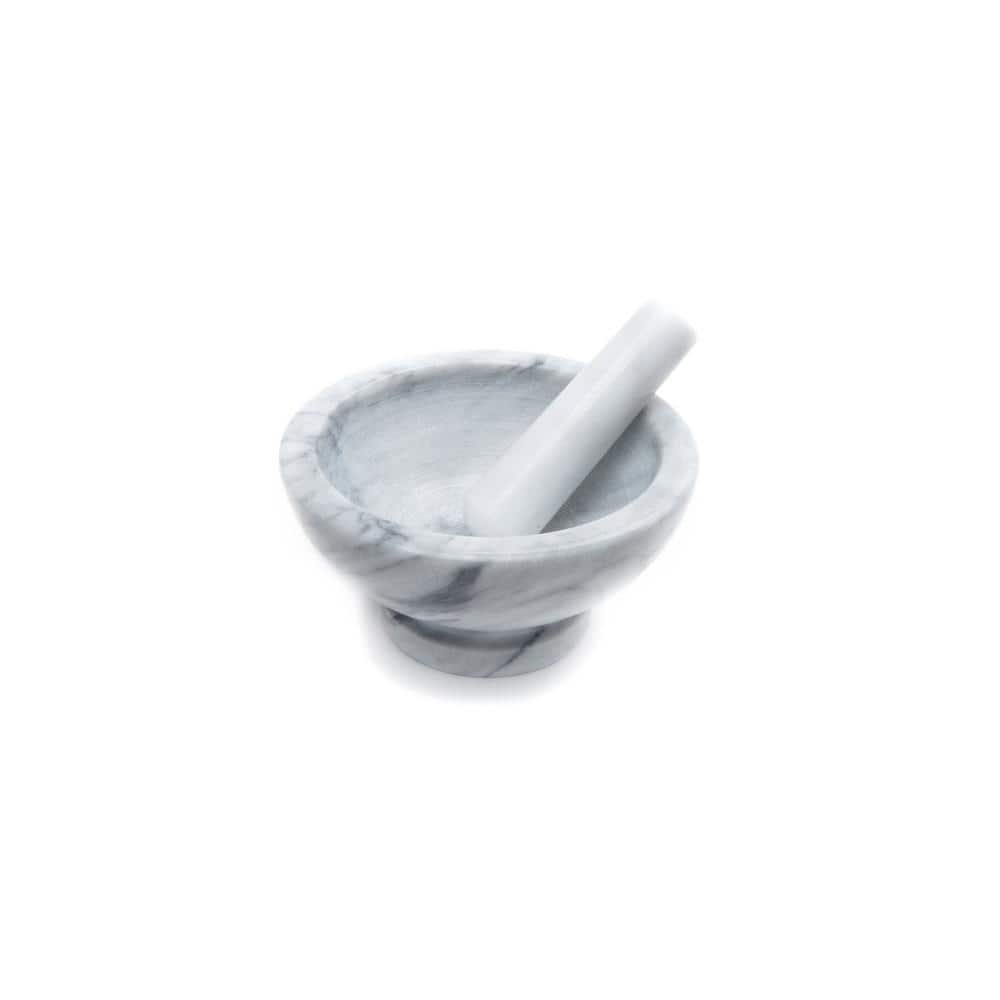 Fox Run 3844 4 White Marble Mortar and Extra Large Pestle Set