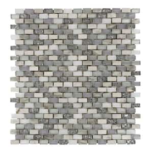 Paradox Puzzle 12 in. x 12 in. Mixed Materials Mosaic Floor and Wall Tile