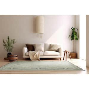 4 ft. x 6 ft. Beige Elegant and Durable Hand Knotted Luxurious Contemporary Flat Weave Rectangle Wool Area Rugs