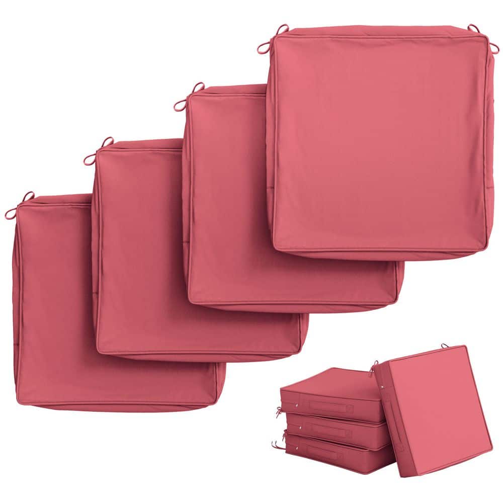 18.5 in. x 16 in. (4-Pack) Slipcover Repacement Outdoor Fade&Splash Resistant Couch Seat Cushion Cover Fuchsia price history on PriceWatchPro