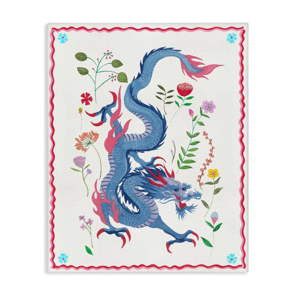 Cultural Dragon & Plants by Melissa Wang Unframed Fantasy Graphic Art Print 20 in. x 16 in. price history on PriceWatchPro