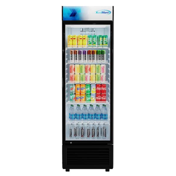 Koolmore 26 in. Commercial Merchandiser Refrigerator with LED Lights, 15 cu. ft. in Black