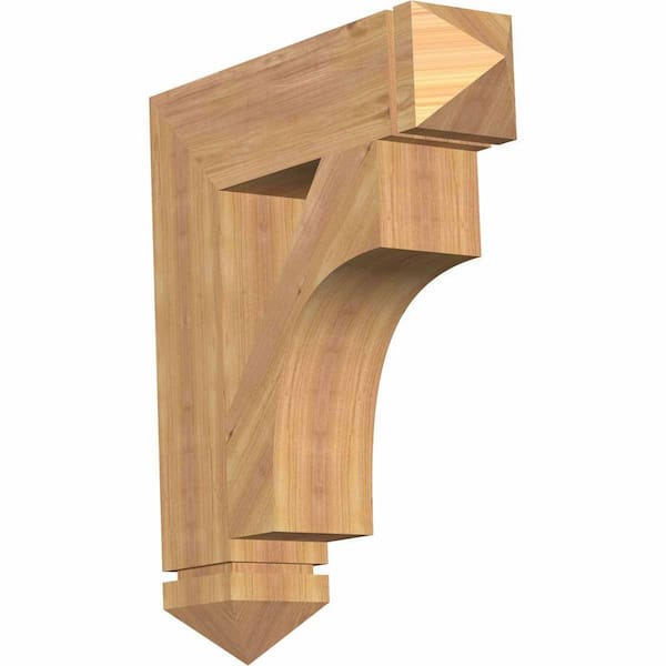 Ekena Millwork 5.5 in. x 28 in. x 24 in. Western Red Cedar Westlake Arts and Crafts Smooth Bracket