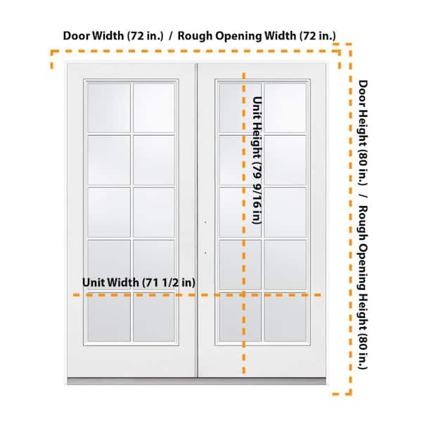 2-PANEL 6'9'' ROUGH OPENING HEIGHT (FRENCH STYLE) SLIDING DOOR