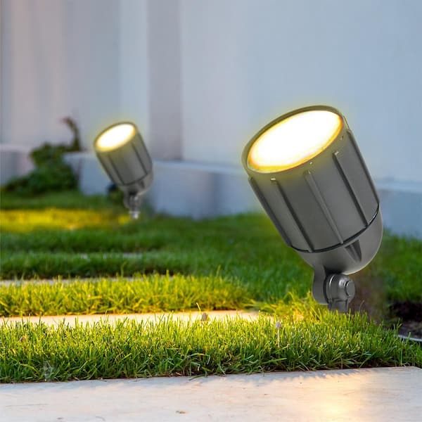 30W 3600-Lumen 120-277 Volt Bronze Non-Dimmable Integrated Outdoor LED Weatherproof Bullet Flood Light and Mount