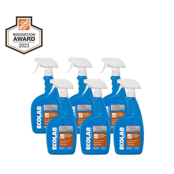 ECOLAB 32 fl. oz. Hardwood and Laminate Floor Cleaner Advanced No-Rinse Solution Safe on Wood Laminate Marble and Vinyl(6-Pack)