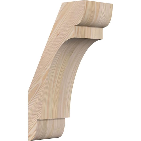 Ekena Millwork 5 1/2"W x 10"D x 18"H Olympic Smooth Knee Brace, Douglas Fir