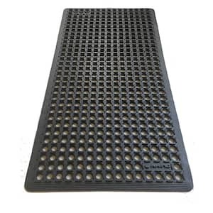 K-Series Comfort Tract Black 2 ft. x 4 ft. x 1/2 in. Indoor/Outdoor Grease-Resistant Rubber Kitchen Mat