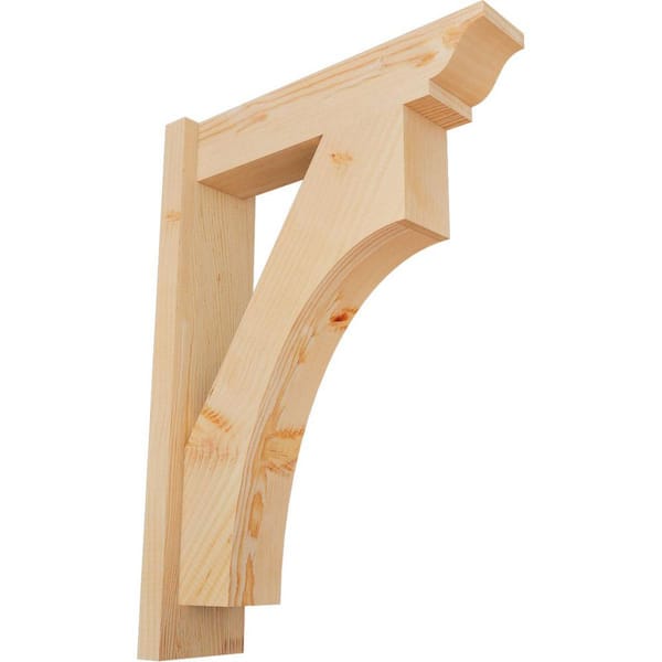 Ekena Millwork 6 in. x 28 in. x 20 in. Douglas Fir Westlake Traditional Smooth Outlooker