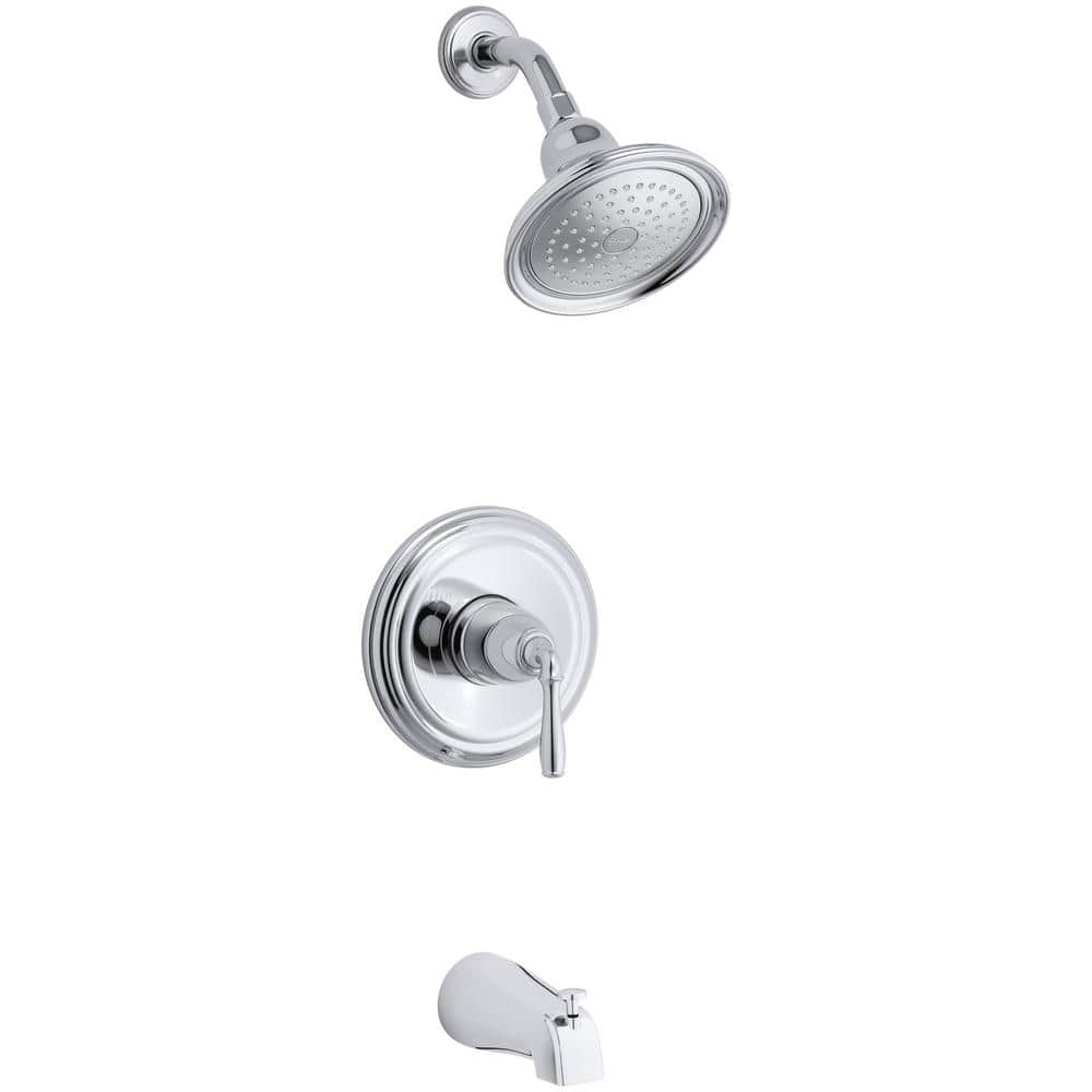 KOHLER Devonshire 1-Handle Rite-Temp Tub and Shower Faucet Trim Kit in  Polished Chrome (Valve Not Included) TS395-4-CP The Home Depot