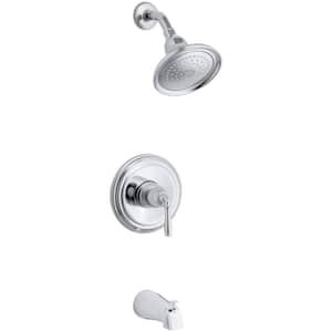 Devonshire 1-Handle Rite-Temp Tub and Shower Faucet Trim Kit in Polished Chrome (Valve Not Included)