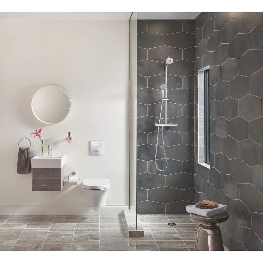 Chrome and Frosted Glass Wall-Mounted Soap Dispenser